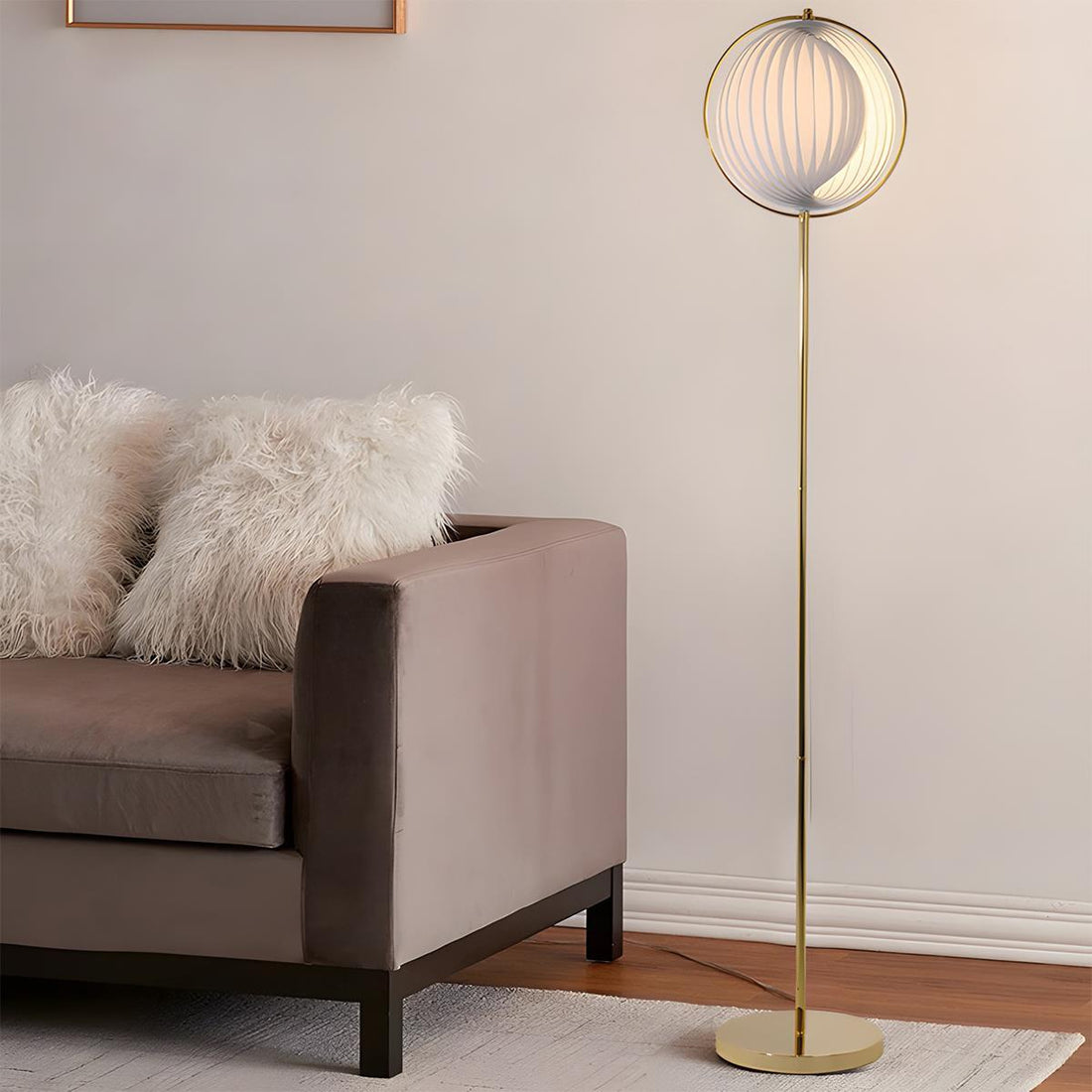 Modern Ins Pleated Blinds Globe LED Floor Lamp - Flyachilles