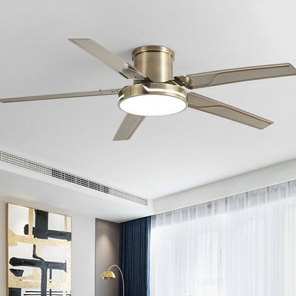 Modern Iron Five - leaf 6 - speed Inverter Fan Dimming Ceiling Fan Light - Flyachilles