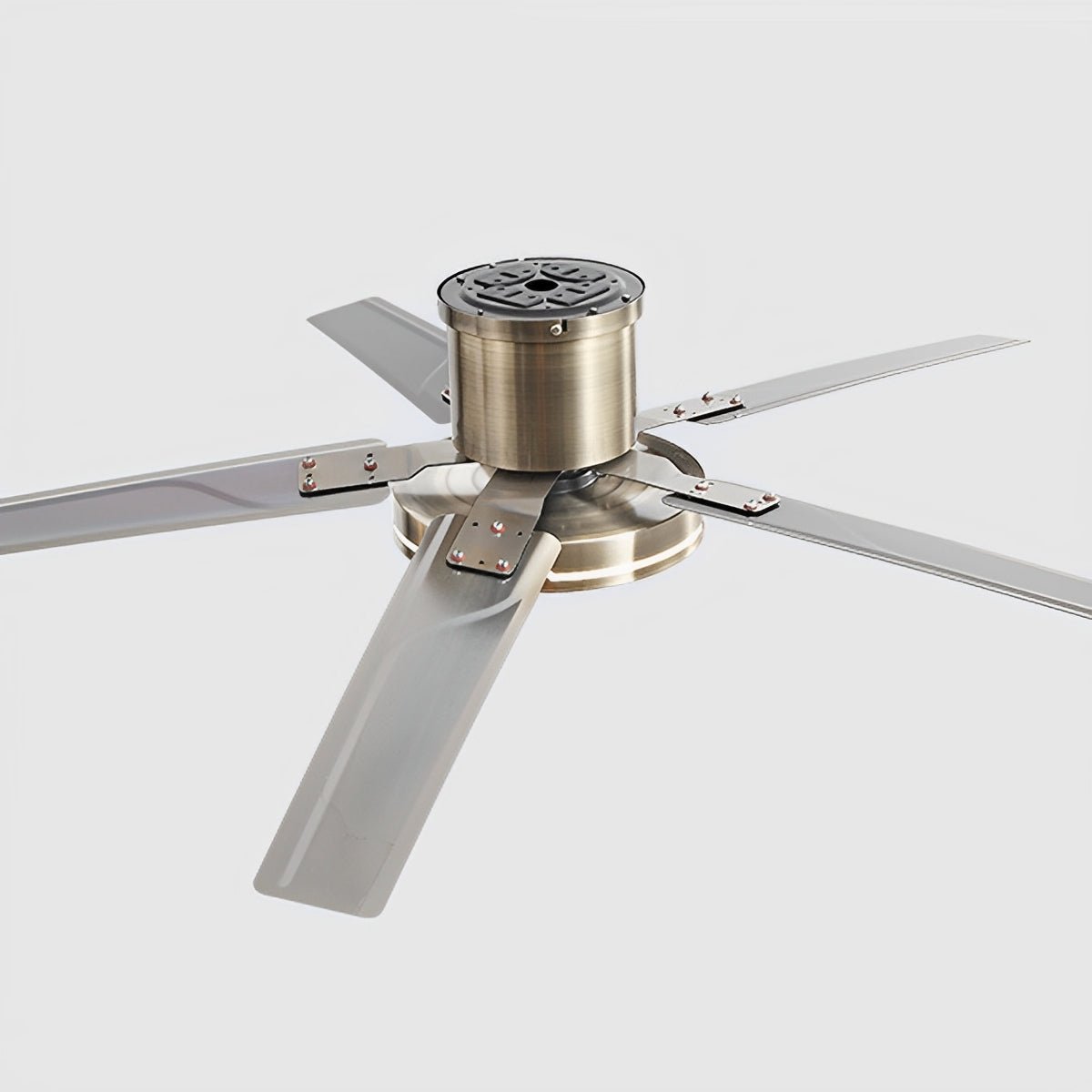 Modern Iron Five - leaf 6 - speed Inverter Fan Dimming Ceiling Fan Light - Flyachilles