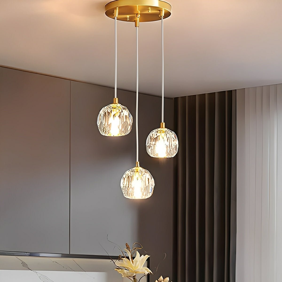 Modern Luxury Brass Crystal Pendant Lights - Flyachilles