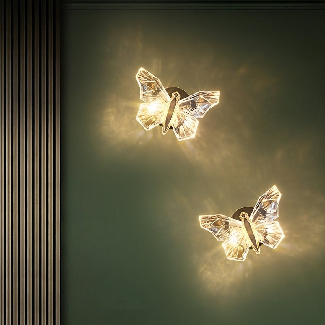 Modern Luxury Crystal Butterfly LED Indoor Wall Sconces - Flyachilles