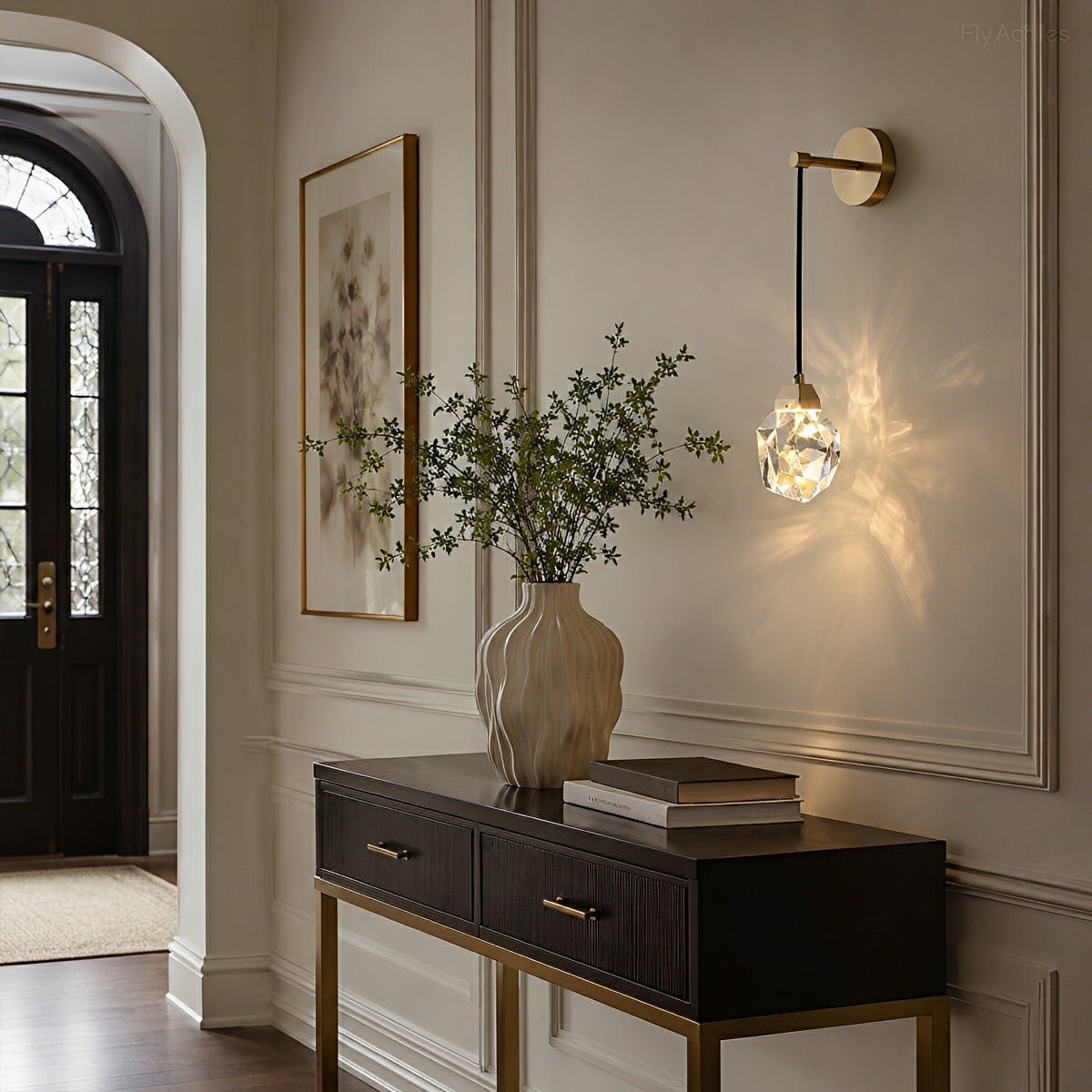 Modern Luxury Faceted Crystal Wall Sconce - Flyachilles