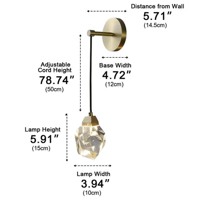 Modern Luxury Faceted Crystal Wall Sconce - Flyachilles