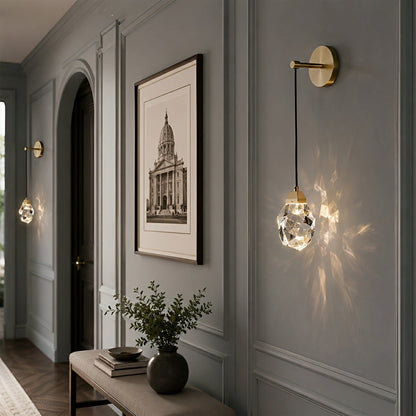 Modern Luxury Faceted Crystal Wall Sconce - Flyachilles