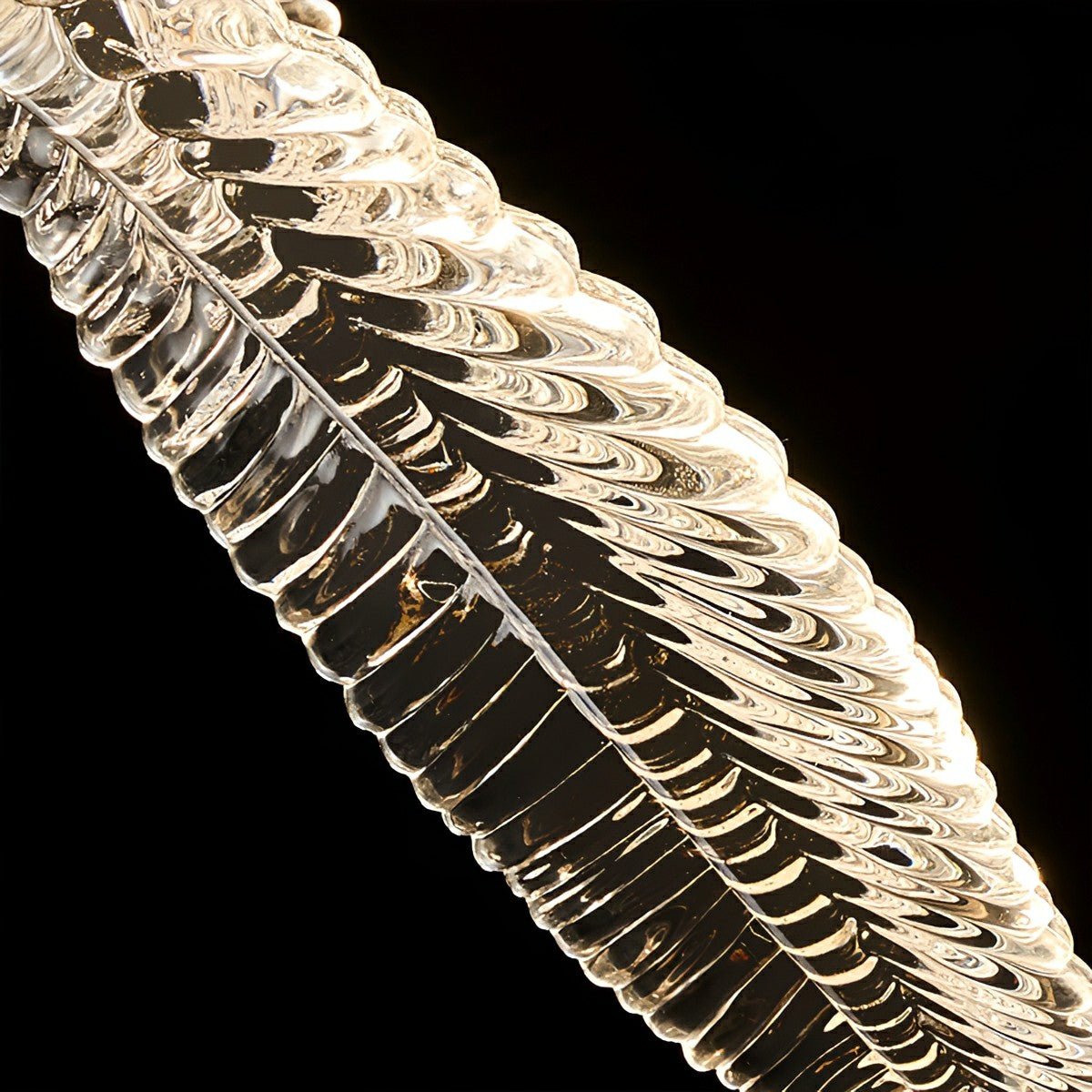 Modern Luxury Feather Spiral LED Chandelier - Flyachilles
