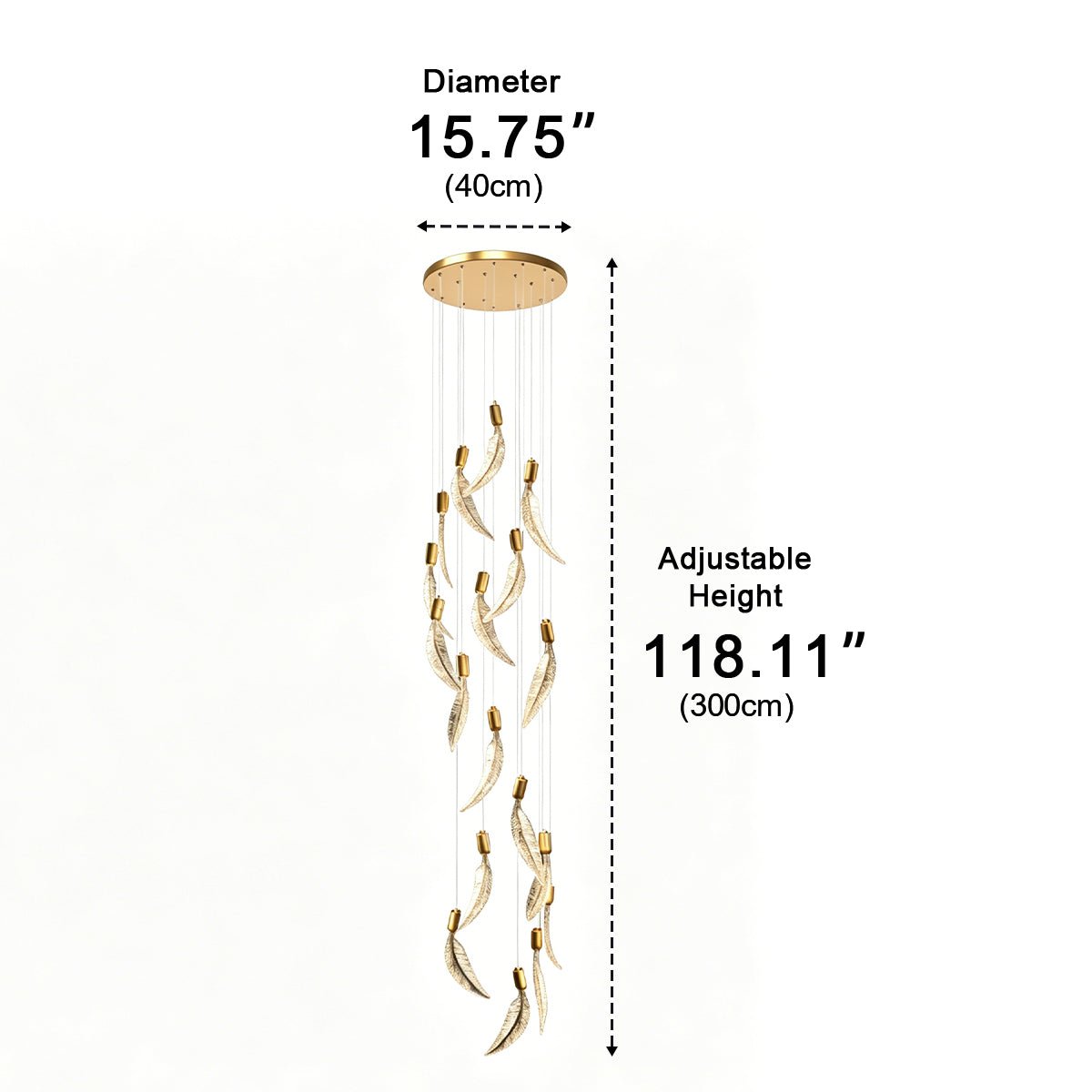 Modern Luxury Feather Spiral LED Chandelier - Flyachilles