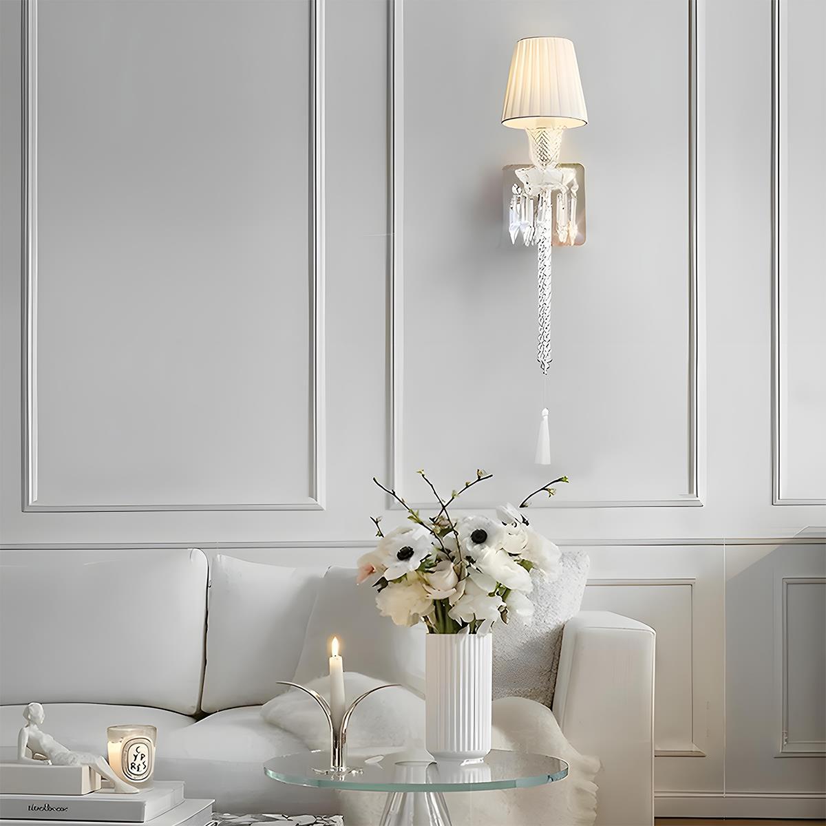Modern France White Luxury Indoor Wall Sconces Lighting with White ...