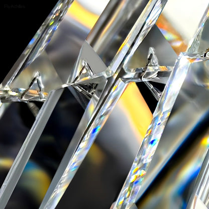 Modern Luxury Linear Tiered Crystal LED Chandelier - Flyachilles