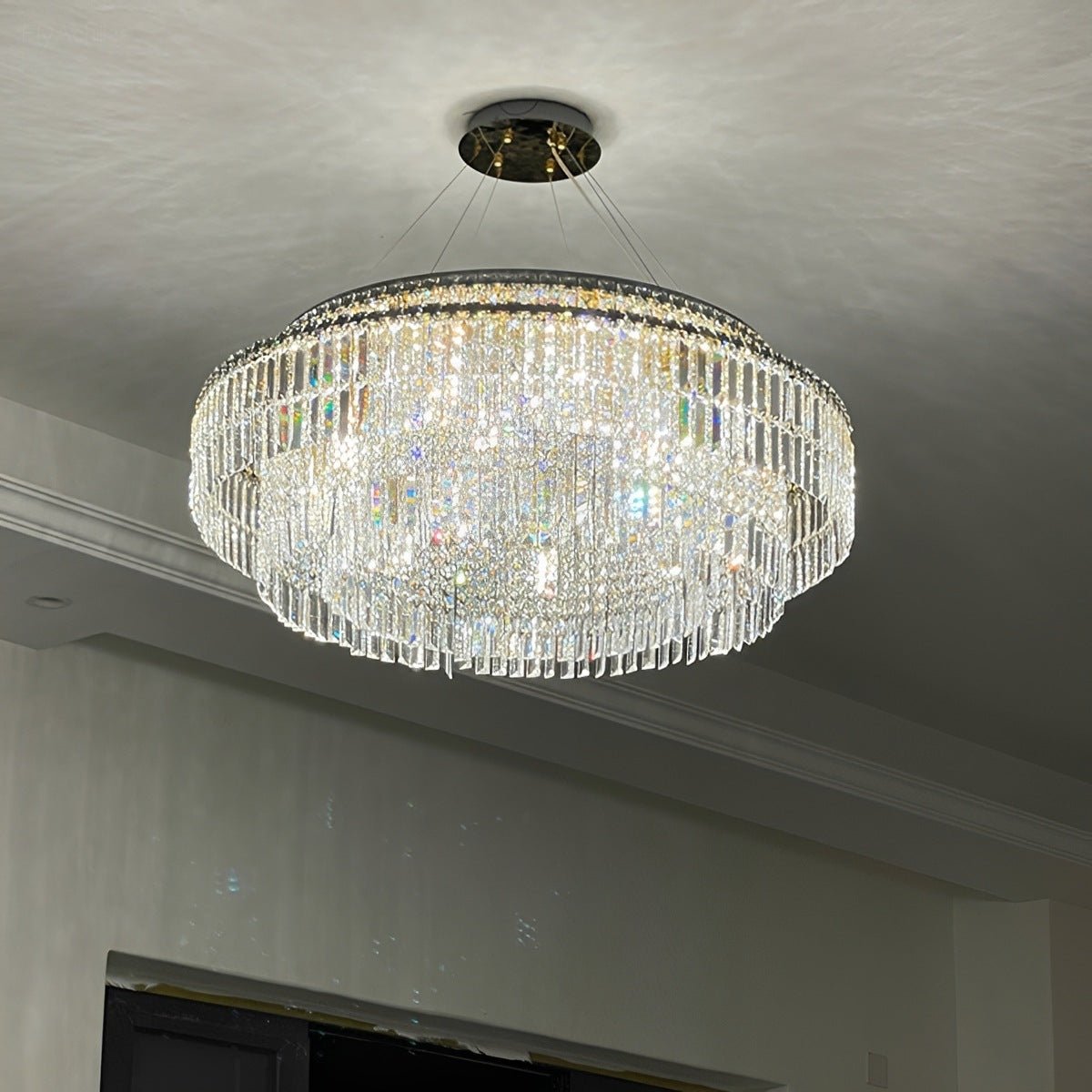 Modern Luxury Round Tiered Crystal LED Chandelier - Flyachilles