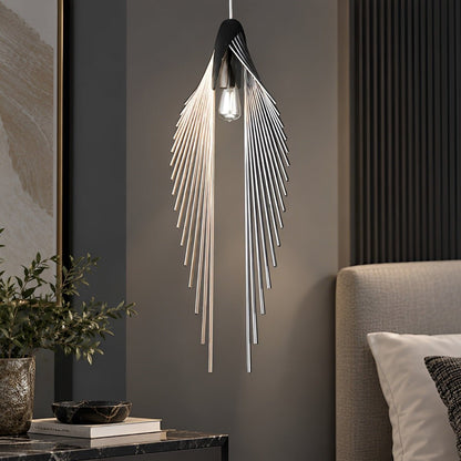 Modern Luxury Sculptural Feather LED Pendant Light - Flyachilles