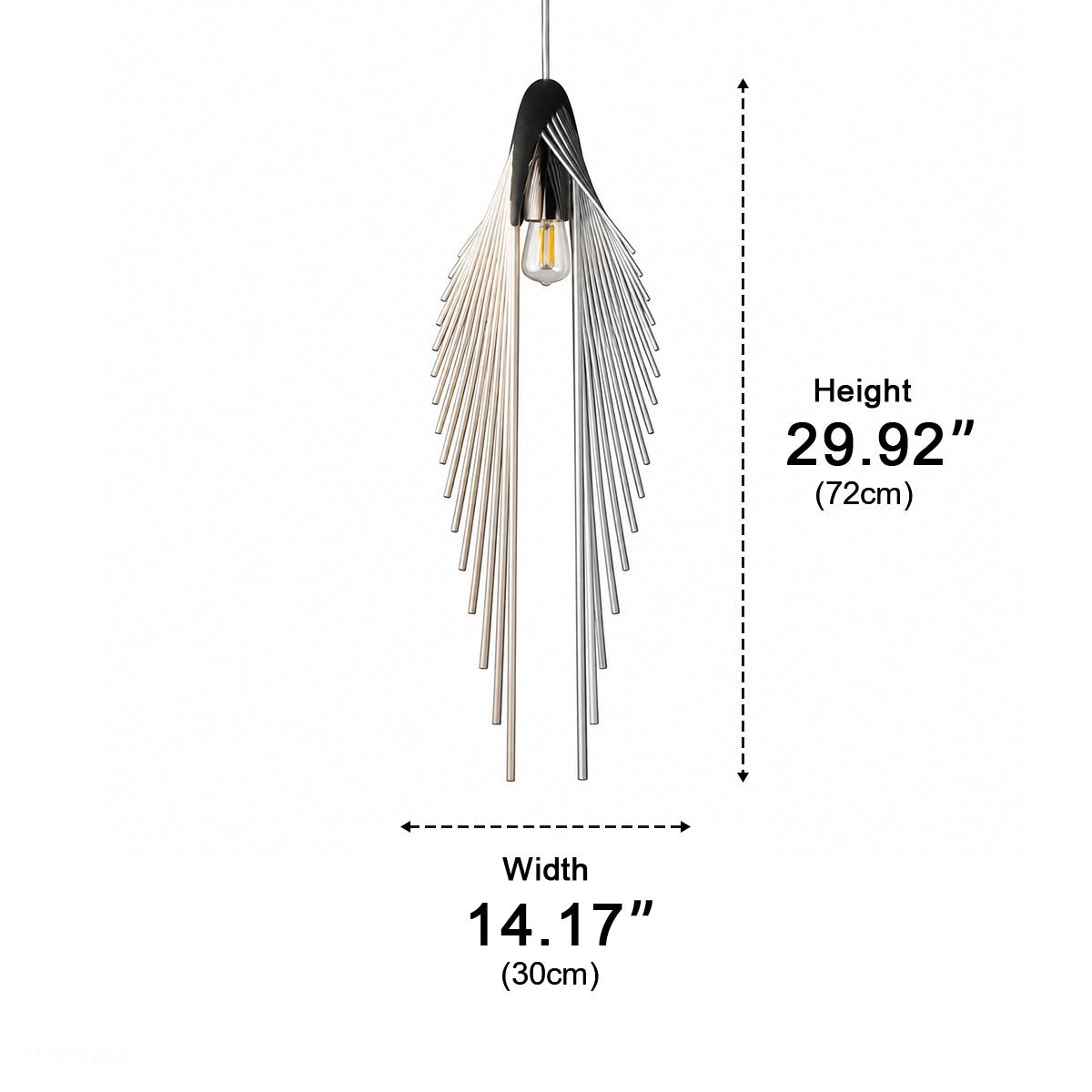 Modern Luxury Sculptural Feather LED Pendant Light - Flyachilles