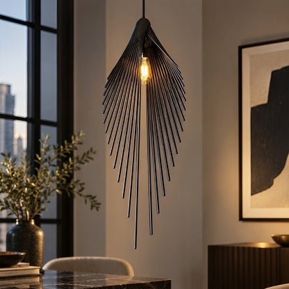 Modern Luxury Sculptural Feather LED Pendant Light - Flyachilles