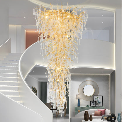 Modern Luxury Tree Branch Chandelier Teardrop Waterfall Lights - Flyachilles