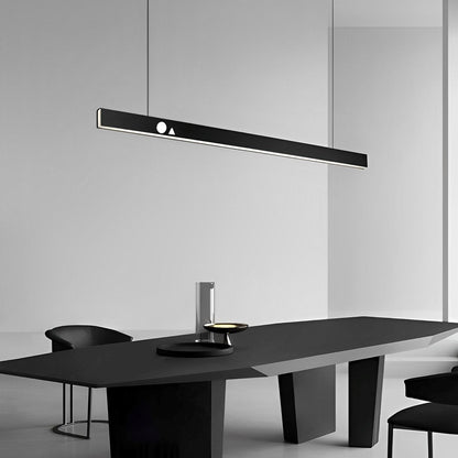 Modern Minimalism Black Long Industrial Ceiling Light For Living Room - Flyachilles