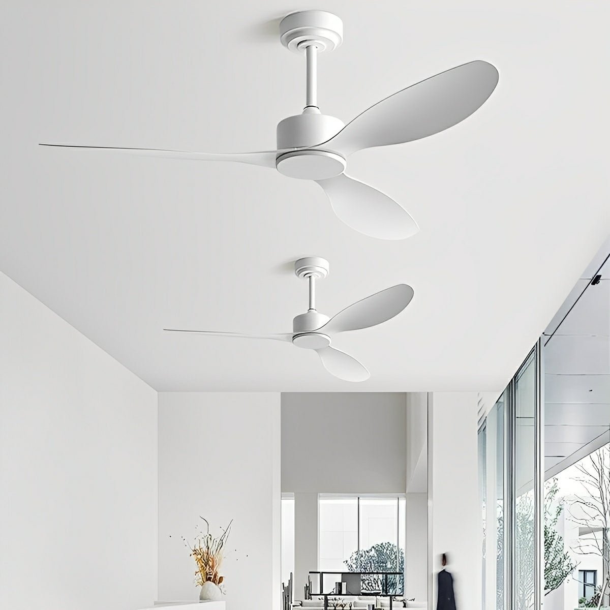 Modern Minimalist 3-Blade Ceiling Fan, DC Motor 6-Speed Reversible