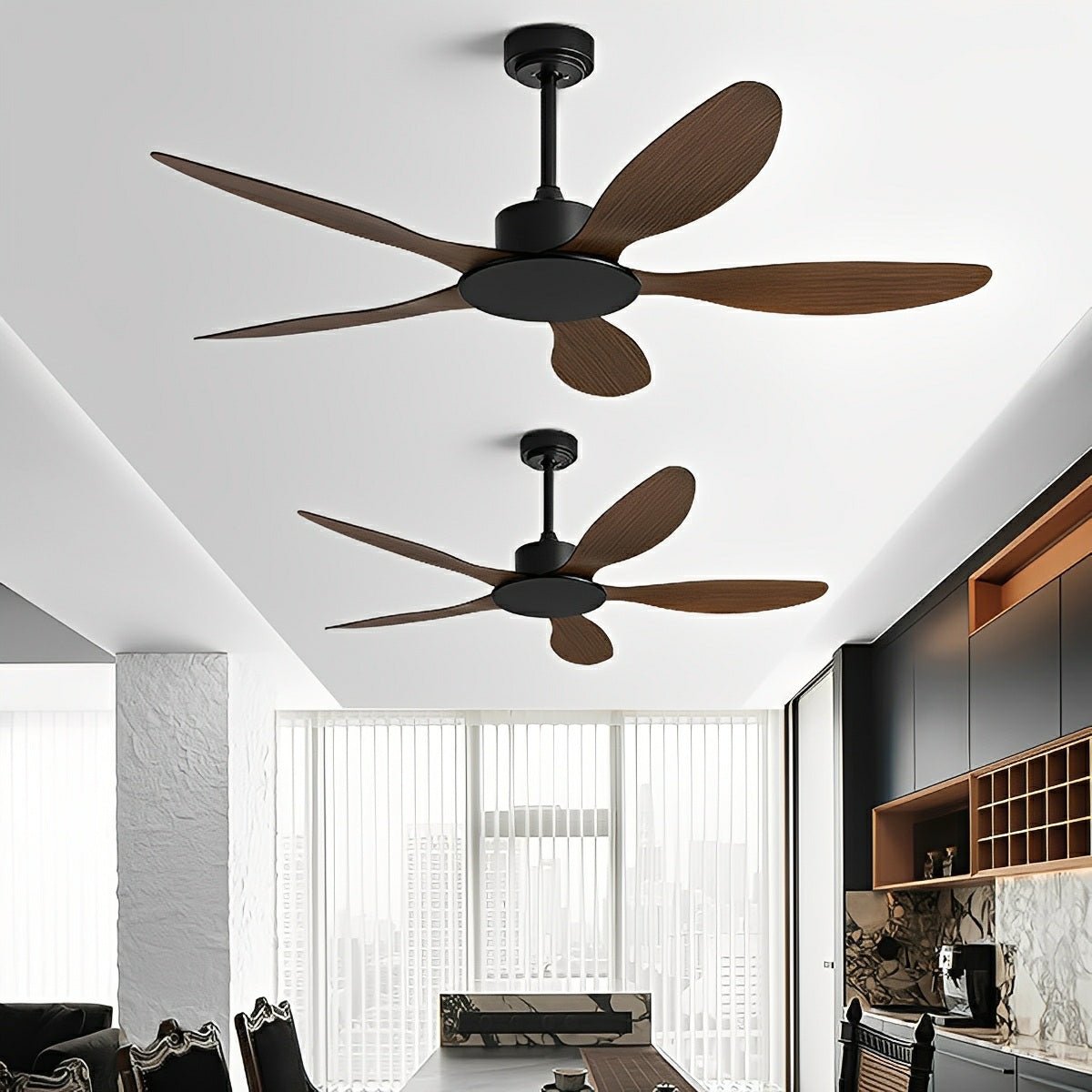 Modern Minimalist 5 - Blades DC Motor Reverse Ceiling Fan - Flyachilles