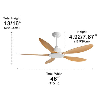 Modern Minimalist 5 - Blades DC Motor Reverse Ceiling Fan - Flyachilles