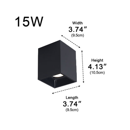 Modern Minimalist Aluminum Square COB Ceiling Spot Light - Flyachilles