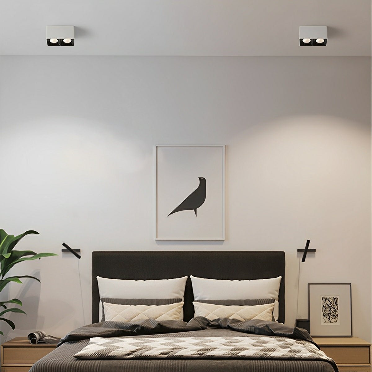 Modern Minimalist Aluminum Square COB Ceiling Spot Light - Flyachilles