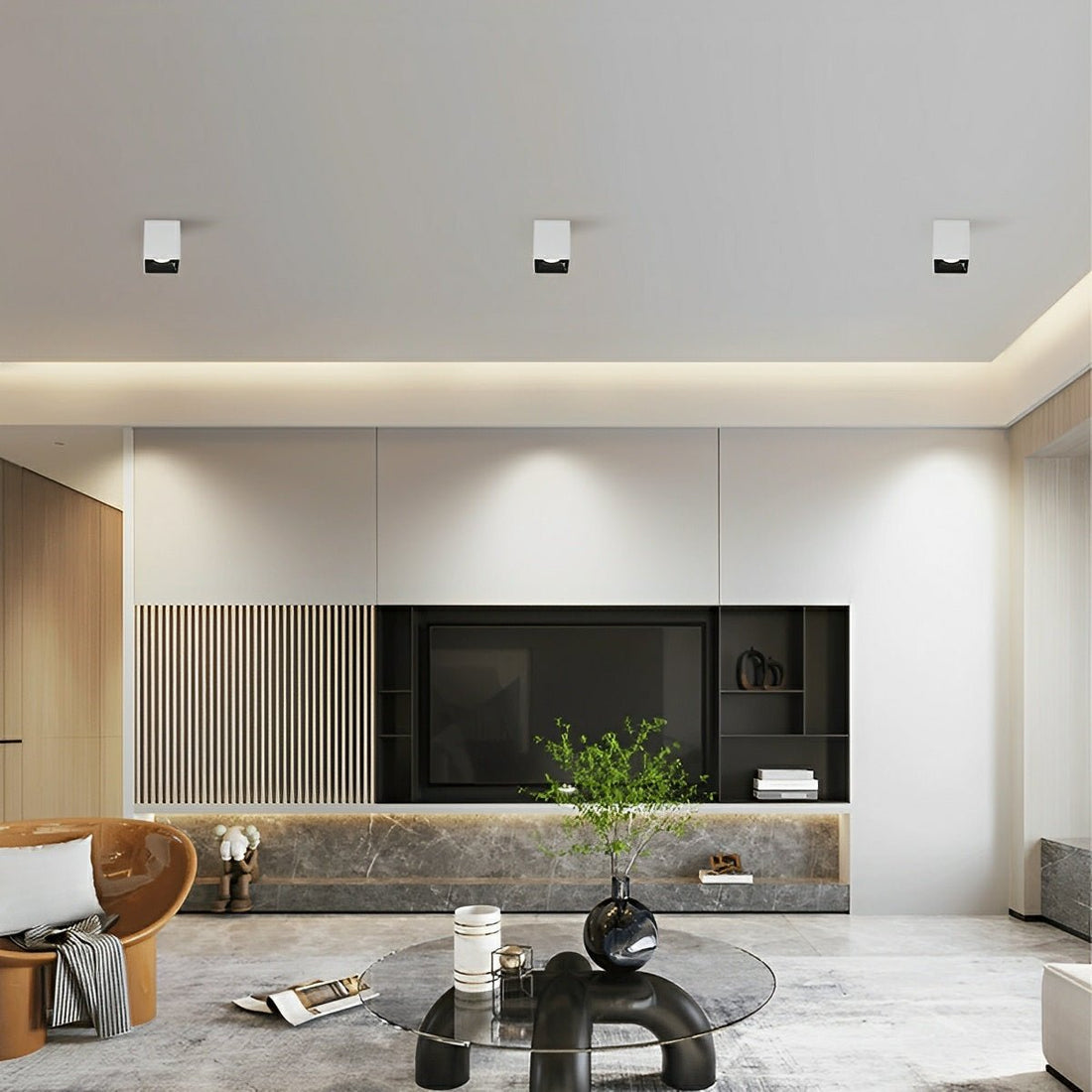 Modern Minimalist Aluminum Square COB Ceiling Spot Light - Flyachilles
