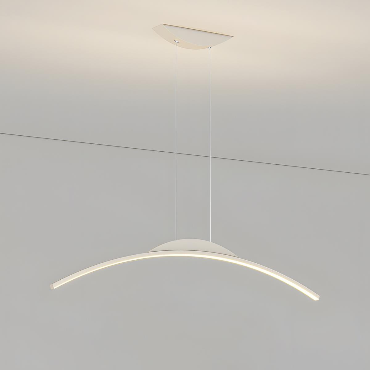 Modern Minimalist Arc Arch Long Strip Light LED Pendant Lights Hanging ...