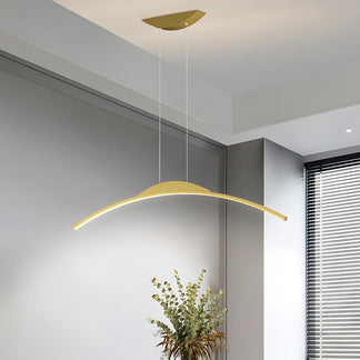 Modern Minimalist Arc Arch Long Strip Light LED Pendant Lights Hanging ...