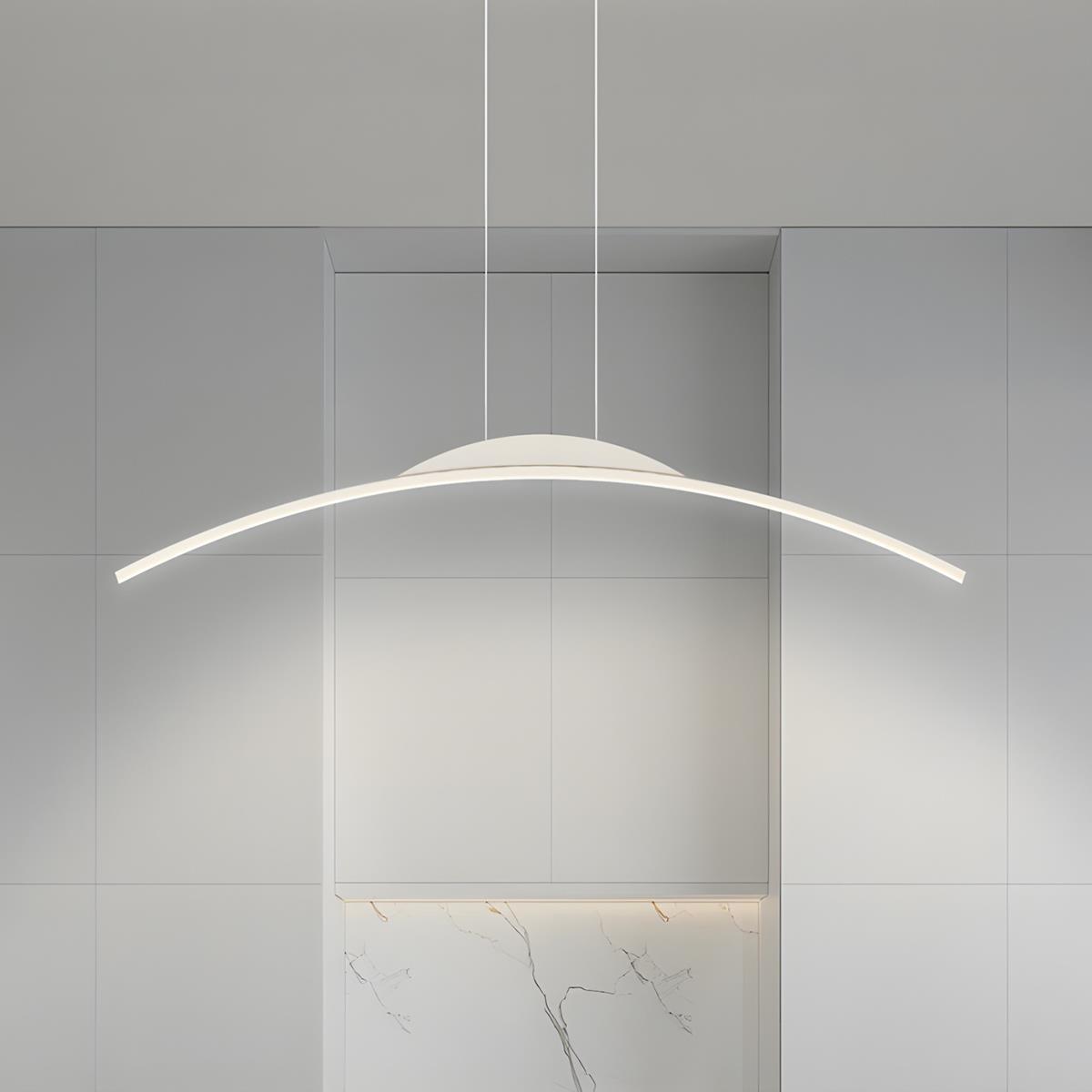 Modern Minimalist Arc Arch Long Strip Light LED Pendant Lights - Flyachilles