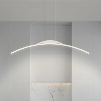 Modern Minimalist Arc Arch Long Strip Light LED Pendant Lights Hanging ...