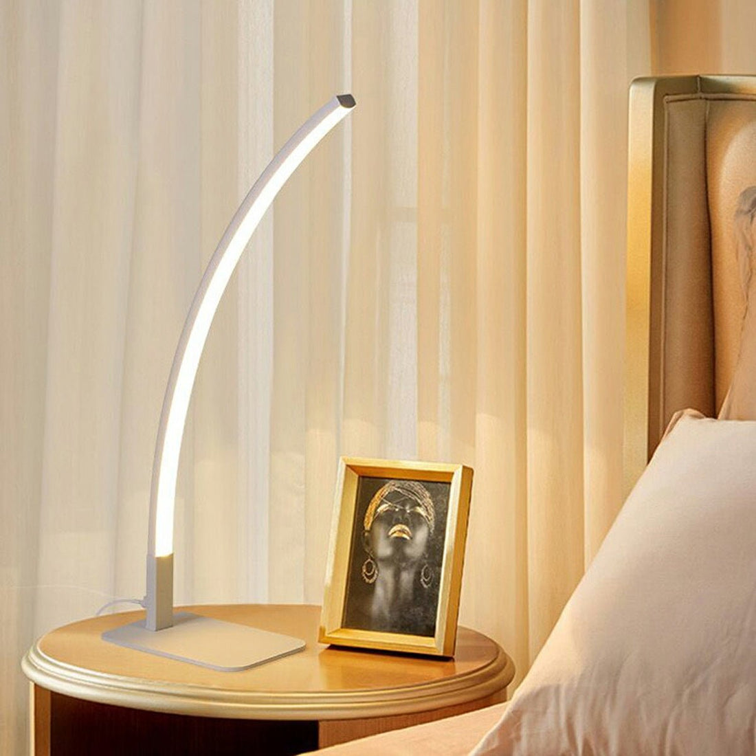 Modern Minimalist Arc LED Dimming Table Lamp - Flyachilles