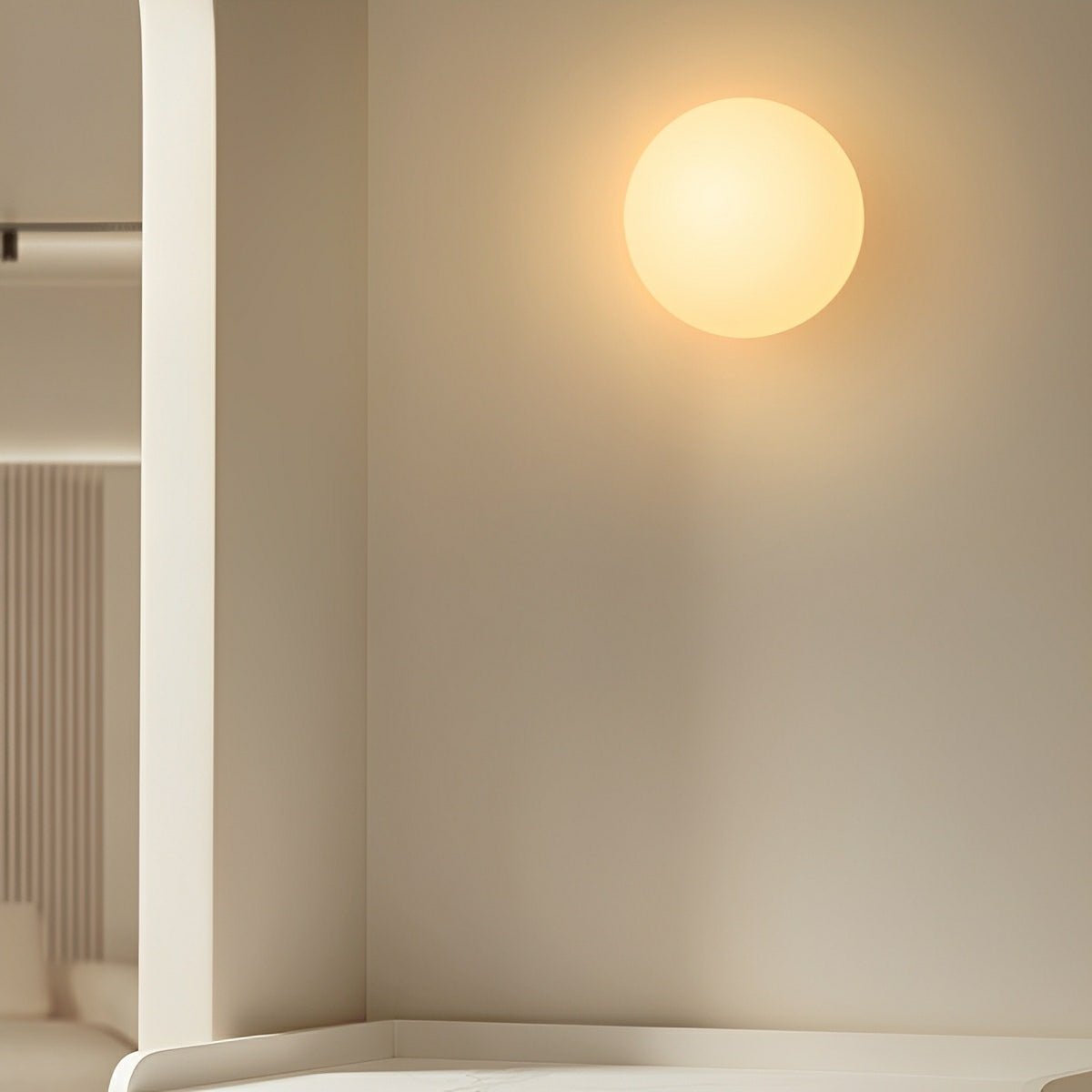 Modern Minimalist Bauhaus Globe Art Shade LED Wall Sconce - Flyachilles