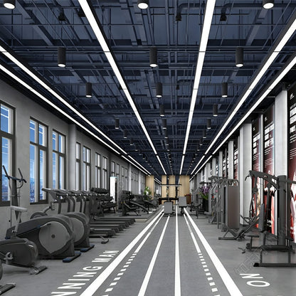 Modern Minimalist Black LED Recessed Office Hanging Light - Flyachilles