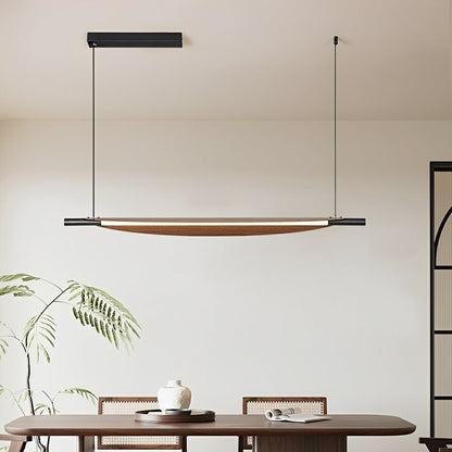 Modern Minimalist Black Walnut Leaf - Shape LED Pendant Lights - Flyachilles