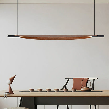 Modern Minimalist Black Walnut Leaf - Shape LED Pendant Lights - Flyachilles