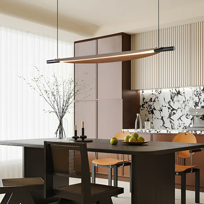 Modern Minimalist Black Walnut Leaf - Shape LED Pendant Lights - Flyachilles