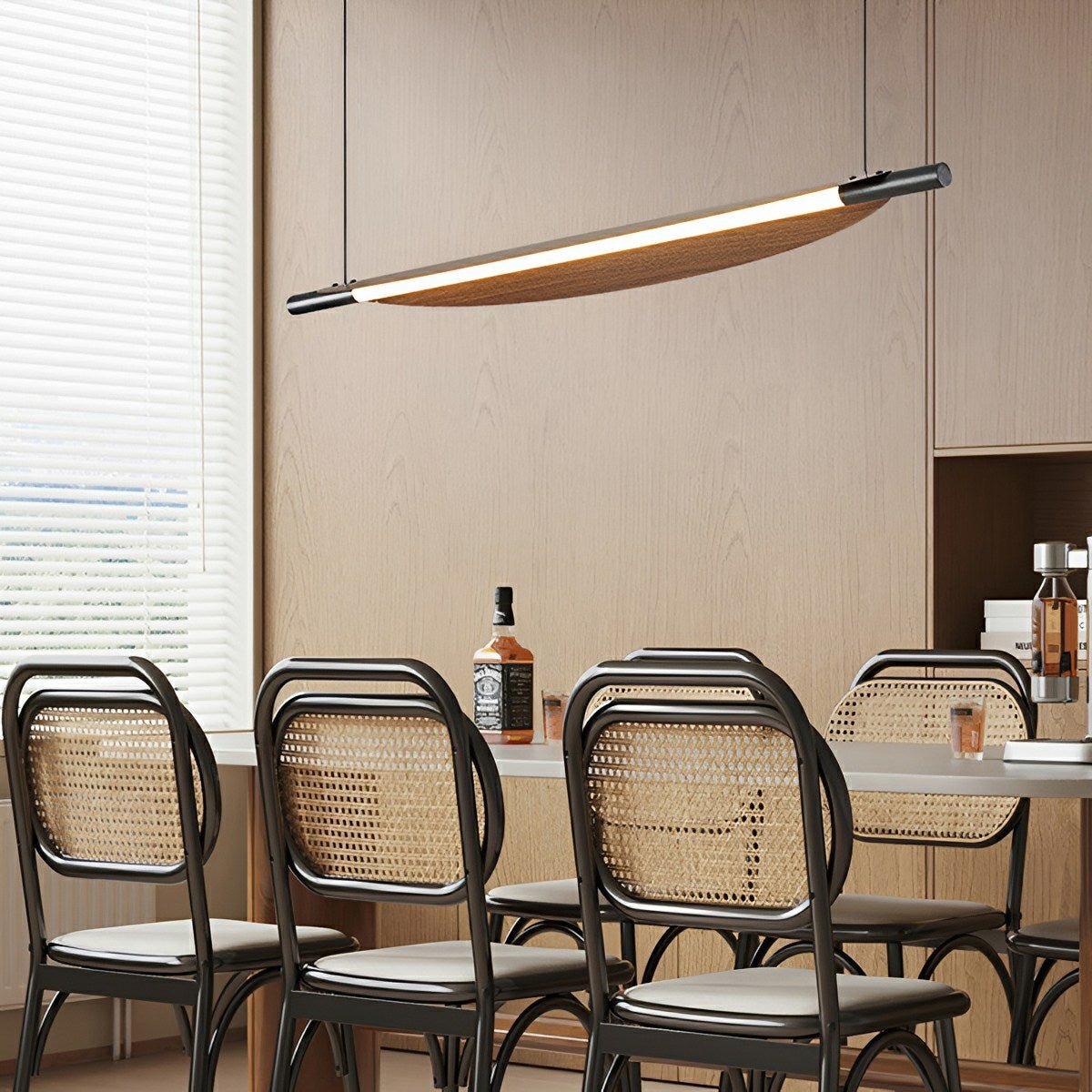 Modern Minimalist Black Walnut Leaf - Shape LED Pendant Lights - Flyachilles
