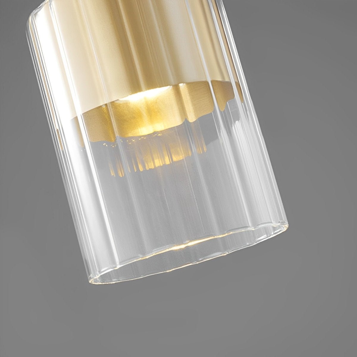 Modern Minimalist Chandelier Glass Brass Bedside Lighting - Flyachilles