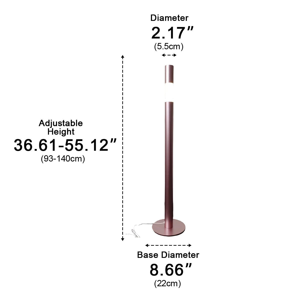 Modern Minimalist Cylinder Adjustable Lift LED Floor Lamp - Flyachilles