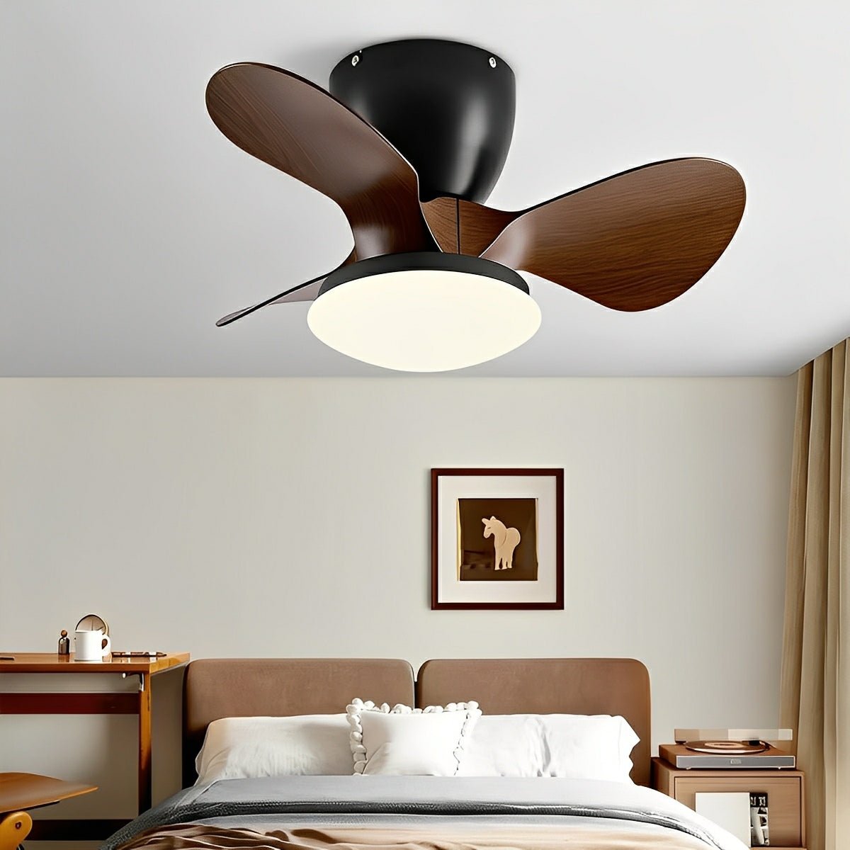 Modern Minimalist DC Motor Reverse Ceiling Fan Light - Flyachilles