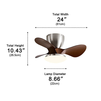 Modern Minimalist DC Motor Reverse Ceiling Fan Light - Flyachilles