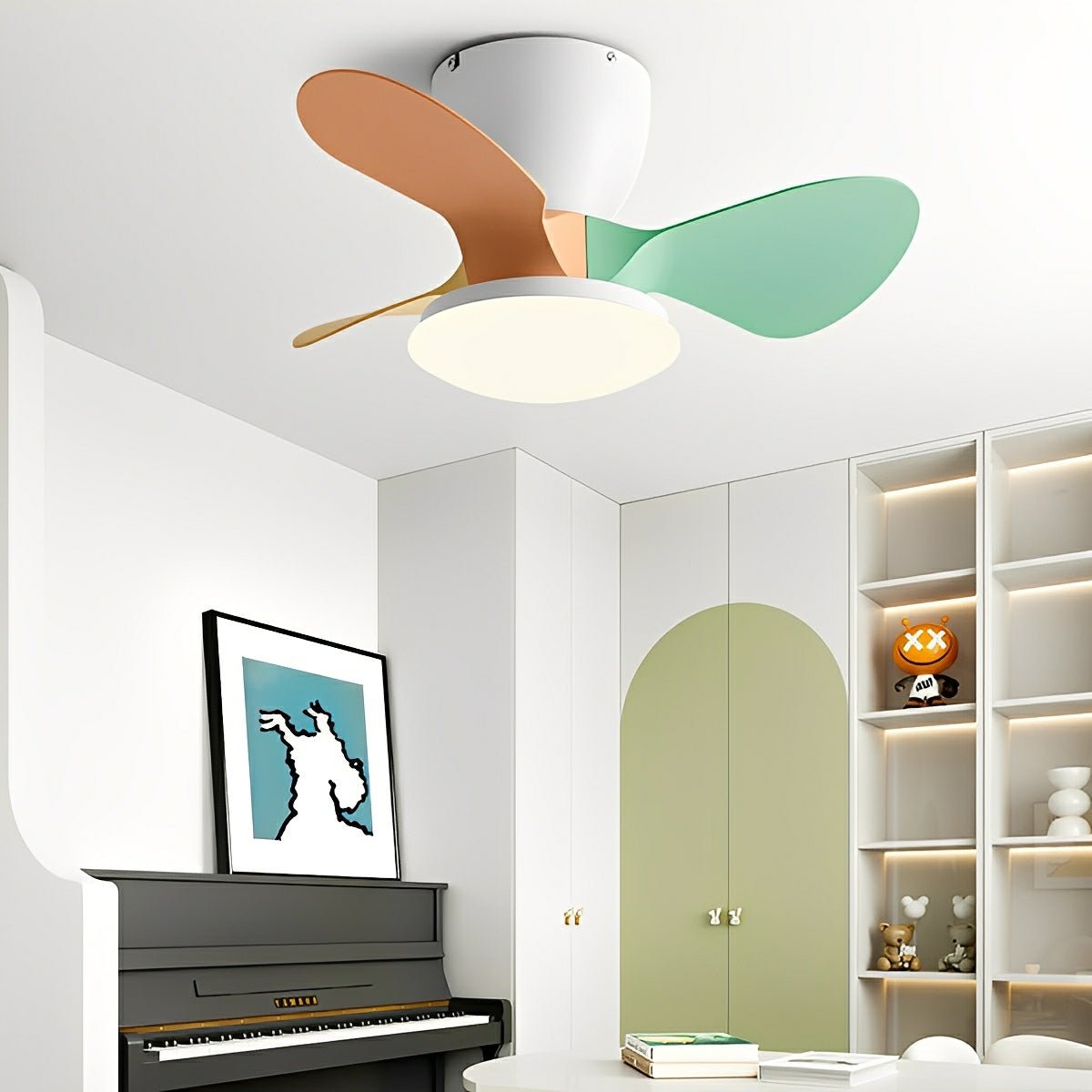 Modern Minimalist DC Motor Reverse Ceiling Fan Light - Flyachilles