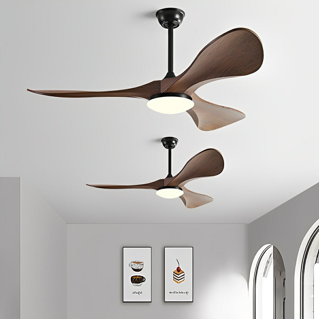 Modern Minimalist DC Motor Reverse Ceiling Fan Light - Flyachilles