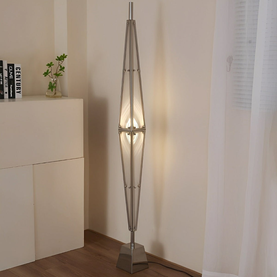 Modern Minimalist Diamond - Shaped Dimmable LED Floor Lamp - Flyachilles