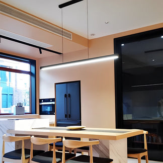 Modern Minimalist LED Long Strip Bar Light Ceiling Hanging Pendant ...
