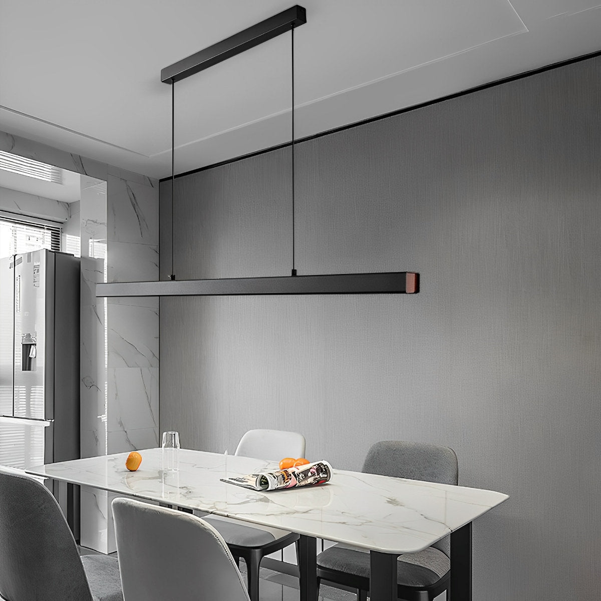 Modern Minimalist Dimmable Pendant Light LED Long Light Bar - Flyachilles