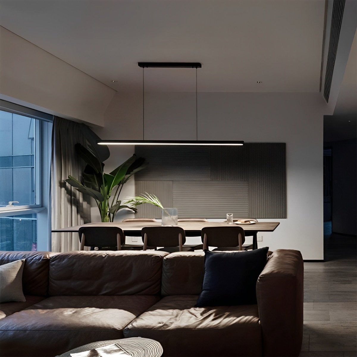 Modern Minimalist Dimmable Pendant Light LED Long Light Bar - Flyachilles