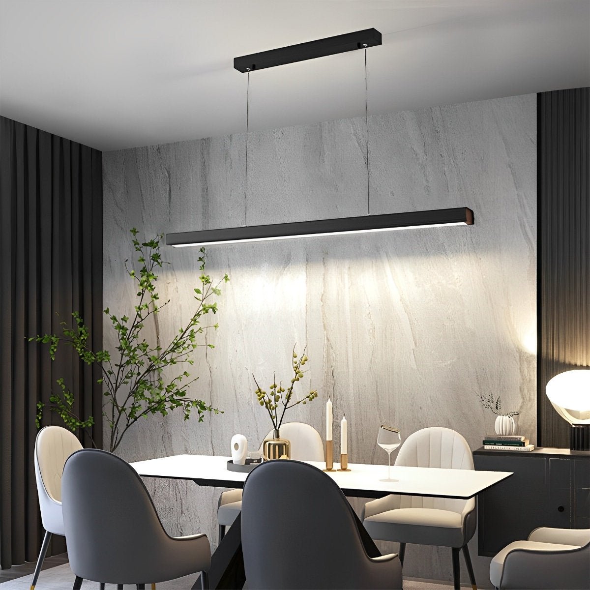 Modern Minimalist Dimmable Pendant Light LED Long Light Bar - Flyachilles