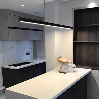 Modern Minimalist LED Long Strip Bar Light Ceiling Hanging Pendant ...