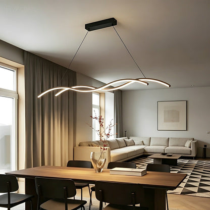 Modern Minimalist Double Wave LED Pendant Light - Flyachilles