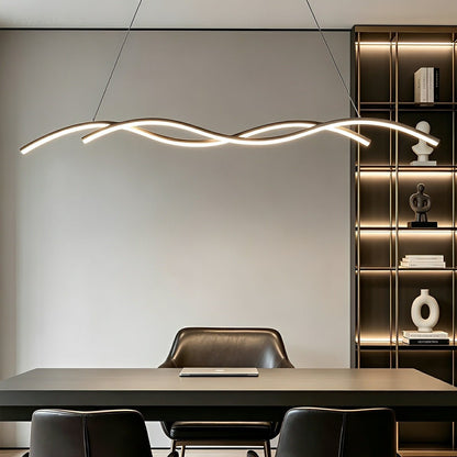 Modern Minimalist Double Wave LED Pendant Light - Flyachilles