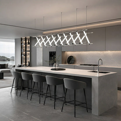 Modern Minimalist Fishbone Light Combination Bar Chandelier - Flyachilles